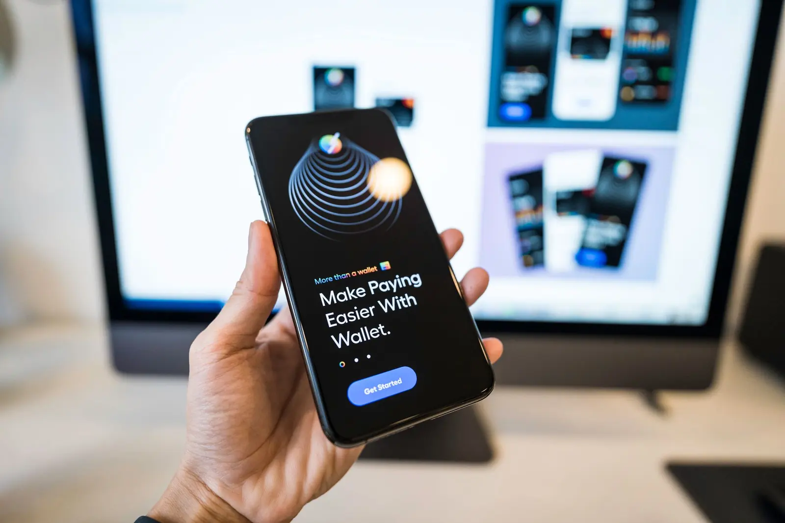 A digital wallet app on a smartphone